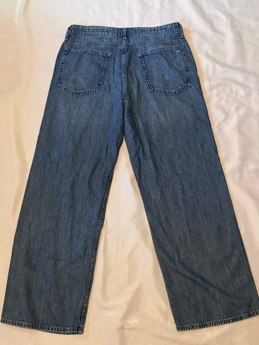 Rag & Bone Lori Full Length Featherweight Wide Leg High-Rise Jeans Size 30 EUC - Picture 4 of 6